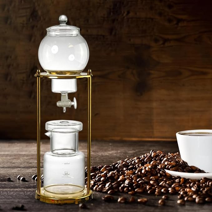 Ice Drip Coffee Pot Dripper Bottle Iced Coffee Maker 600ml for Camping