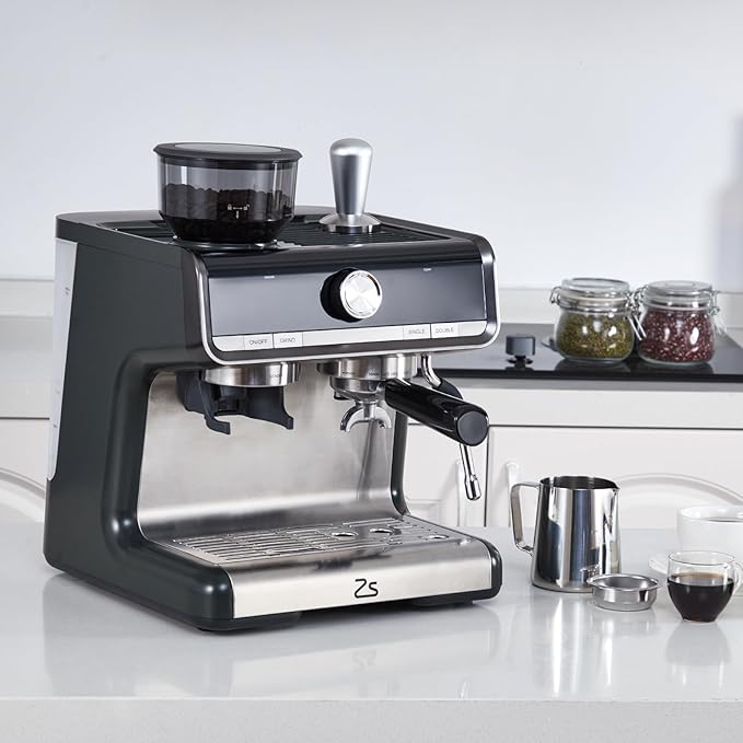 Espresso Machine 20 Bar Coffee Maker with Milk Frother Steam Wand Semi-Automatic Coffee Machine for Cappuccino Latte Fast Heating Stainless Steel