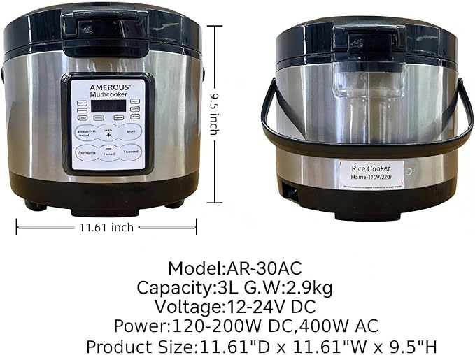 110V Mini Rice Cooker 3L Suitable for 2-3 People Small Rice Cooker with Steaming Tray Cooking Heating and Keeping Warm Function (Dark blue) (AR-30AC)