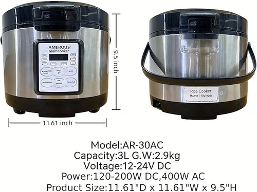110V Mini Rice Cooker 3L Suitable for 2-3 People Small Rice Cooker with Steaming Tray Cooking Heating and Keeping Warm Function (Dark blue) (AR-30AC)