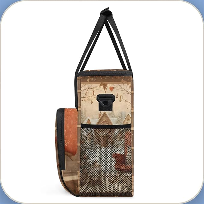 Warm Home Coffee Maker Travel Bag for Keurig K-Mini/K-Mini Plus Insulated Waterproof Tote with Pockets for K-Cup Portable Single-Serve Brewer Case