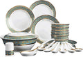 Dinner SetCeramics Dinner Set 22 Pieces Porcelain Dinnerware Sets | Bone China Soup Pot/Cereals Bowls/Steak Plates for Wedding Gifts and Restaurant
