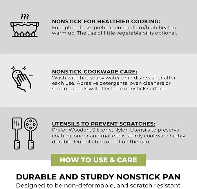 BRA COOKWARE Life 5-Piece Ceramic Cookware Set | Recycled Cast Aluminum Pots &amp Pans Set w/ 1 Sauté Pan 2 Pan 1 Wok 1 Lid | Ceramic Non-Stick Coating | All Stovetos | PFOA Free