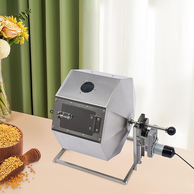 Coffee Bean Roaster Roasting Machine Nuts Home Coffee shop Wooden handle Glossy Outlook Clear Vision 110V (Model 3)