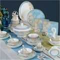Bone China Dinner Sets Nordic Creative Phnom Penh Combination Ceramic Tableware Suit Suitable for Gifts Wedding Hotel 62 Piece