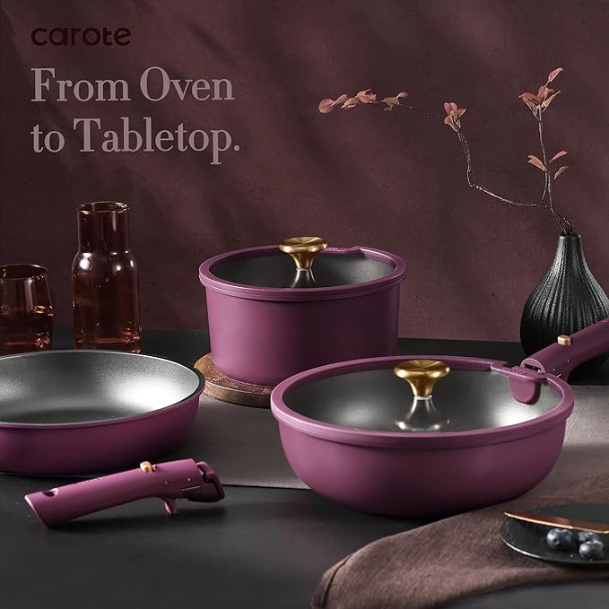 CAROTE 19pcs Pots and Pans Set and 3pcs Baking Pan Set Nonstick Cookware Set Bakeware Set