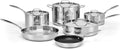 Cuisinart Custom-Clad 5-Ply Stainless Steel 10 Piece Cookware Set CCC5-10