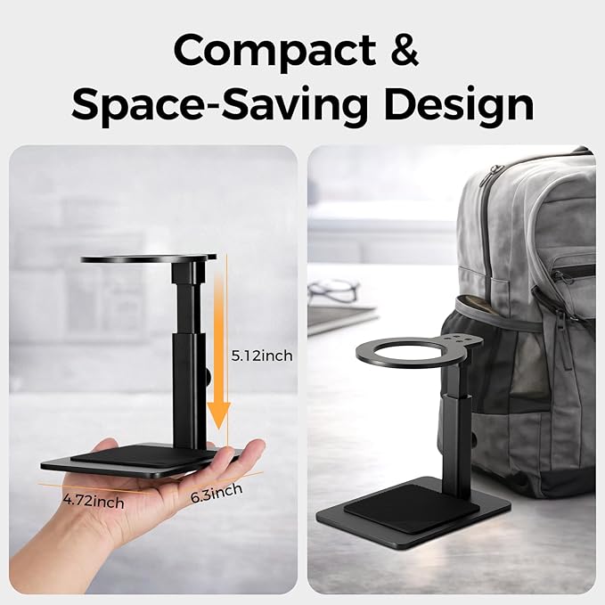 IKAPE Adjustable Portable Coffee Maker Stand Aluminum Alloy Universal Coffee Machine Holder with Anti-Slip Base Height Adjustable 13–19.5cm for Home Office &amp Camping