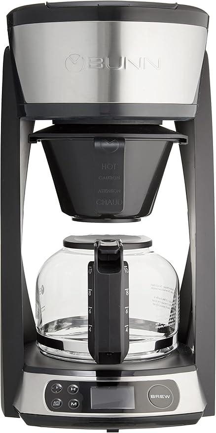 BUNN HB Heat N Brew Programmable Coffee Maker 10 cup Stainless Steel 46500.0003