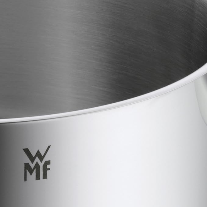 WMF Pot Set 4-Piece Inspiration Pouring Rim Glass Lid Cromargan® Stainless Steel Polished Suitable for Induction Hobs Dishwasher-Safe