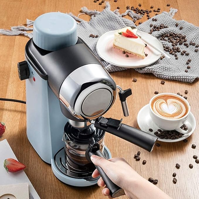 Coffee Maker Home Coffee Machine Italian Semi-automatic Pump Type Can Make Fancy Coffee Blue Coffee Machine