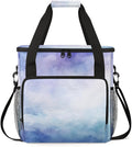 Blue Tie Dyeing Coffee Maker Carrying Bag Portable Travel Storage Tote Bag Compatible with K-Mini or K-Mini Plus Single Serve Coffee Brewer Carrying Case with Multiple Pockets &amp Shoulder Strap