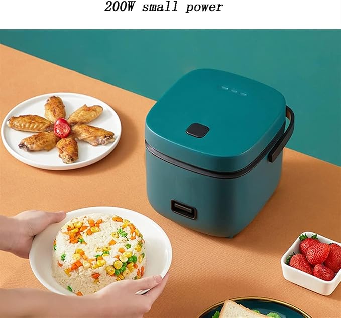 THEGA Rice Cooker - Mini Rice Cooker Home Kitchen Appliances 2-Layer Heating Food Steamer Multifunction Meal Cooking Pot Cooking Pot with Non-Stick Coating Kitchen Cookware Pot (Color : Blue)