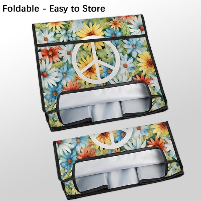 cfpolar Kitchen Aid Mixer Cover Compatible with 6-8 Quarts Colorful Flower Peace Sign Stand Mixer Cover Kitchen Aid Mixers Accessories Appliance Organizer Bag Dust Covers with Zipper Pocket