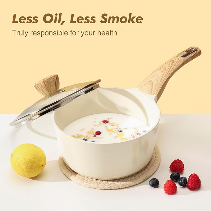 SENSARTE Ceramic Cookware Sets Pots and Pans Set Nonstick 20-Piece Induction Cookware Non-toxic Healthy Non Stick Kitchen Cooking Set with Stay-Cool Handles PFAS PTFE PFOA PFOS Free