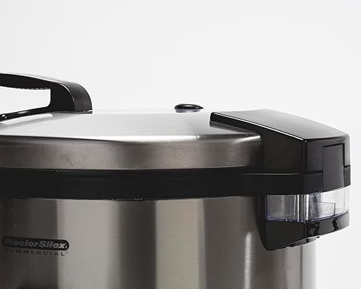 Proctor Silex Commercial 37560R Rice Cooker/Warmer 60 Cups Cooked Rice Capacity Nonstick Inner Pot Hinged Lid Stainless Steel Housing Conforms to NSF