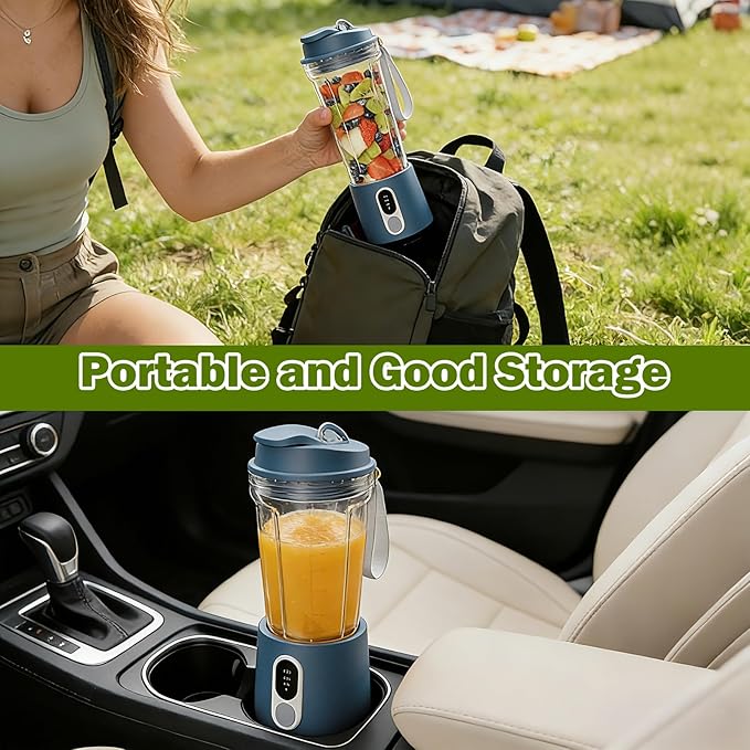 Portable Blender for Smoothies Personal Blender - 500ML Electric Juicer 300 Watt Small Blenders for Shakes and Smoothies Portable juicer for Baby Food Travel Beach Office Sports