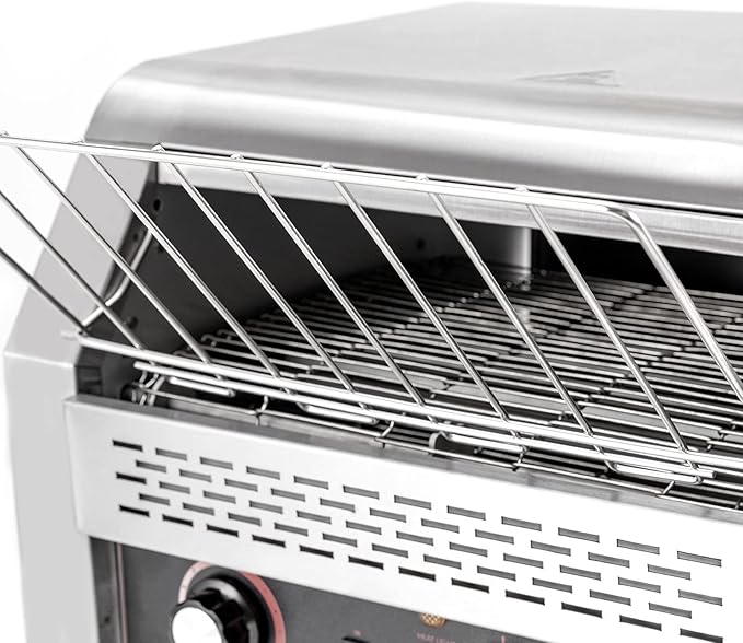 Commercial Stainless Steel Conveyor Toaster - 450 Slices/Hour 2600W Heavy Duty Double Heating Tubes for Home &amp Restaurants