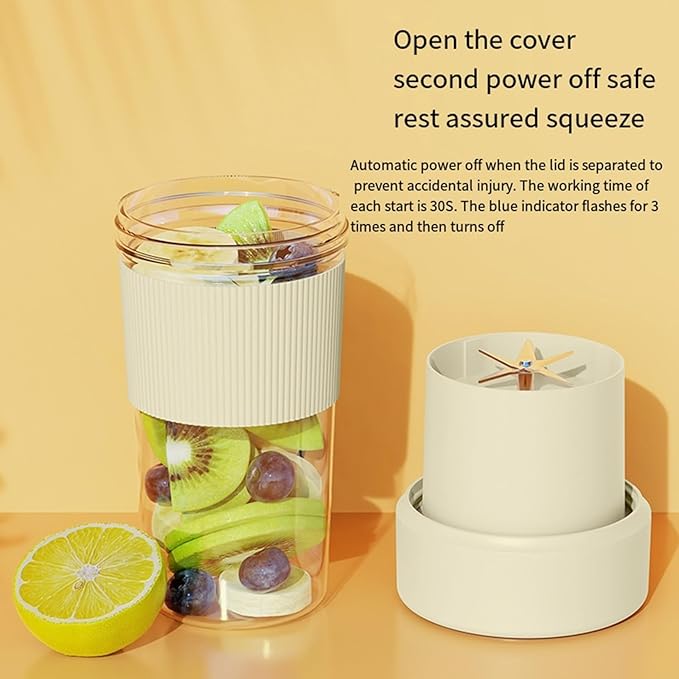 Portable Juicer Cup Portable with Straw Fruit Juicer Fruit Mixer Electric Shake Cup for Travel