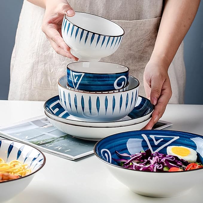Dinnerware Set Dinnerware Sets Plates And Bowls Sets Dishes Sets-Complete Porcelain Combination-for Home Kitchen Dining(Chiba70 pieces)