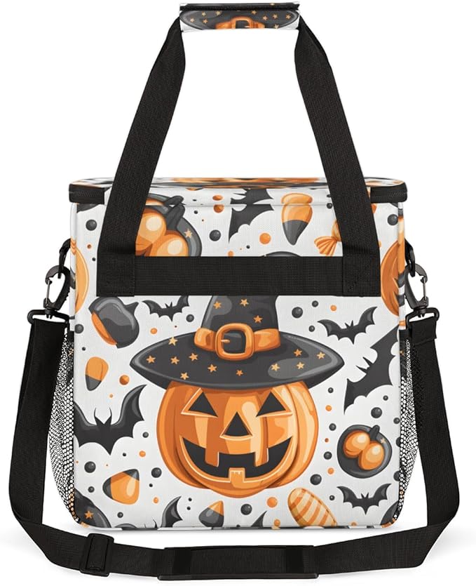 Gothic Pumpkin Coffee Maker Carrying Bag Mystical Pumpkin Travel Storage Bag Compatible with K-Mini or K-Mini Plus Single Serve Coffee Brewer Carrying Case with Multiple Pockets &amp Shoulder Strap
