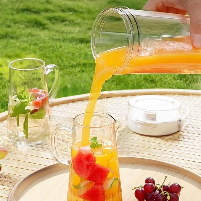 2-in-1 electric juicer cup 16 oz. Portable Electric Blender with Leak Proof Lid and Easy Sip Spout Perfect for Smoothies Cordless USB-C Rechargeable Dishwasher Safe Parts (White)