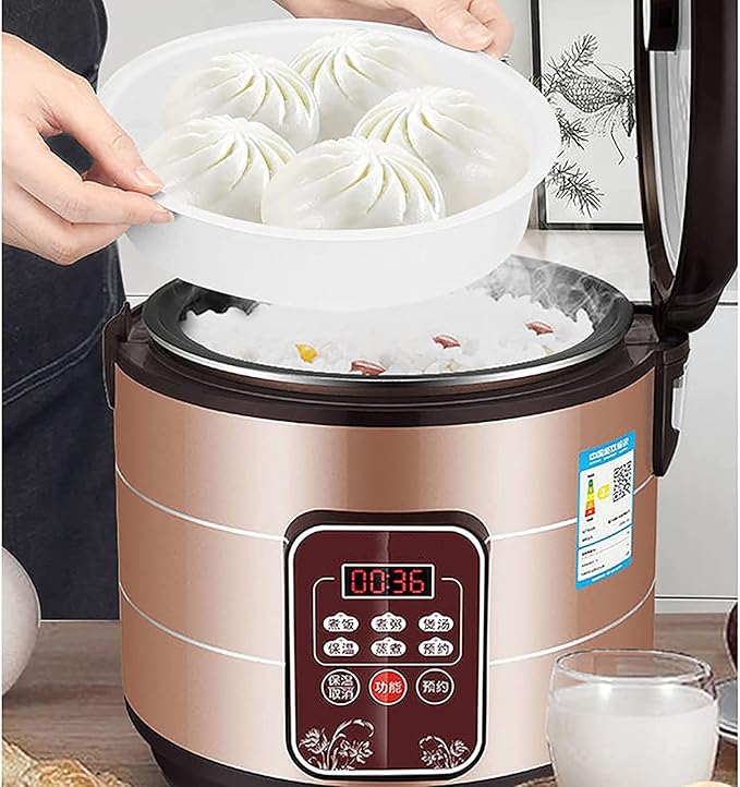 Rice Cooker Household Multi-Function Cooking Rice Cooker for 1-8 People ntelligent Insulation and 24H Reservation (5L) ()