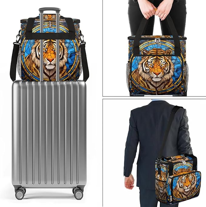 Coffee Maker Carrying Bag Glass Tiger Single Cup Coffee Maker Travel Bag Compatible with Keurig K-Mini or K-Mini Plus Portable Storage Bag with Shoulder StrapAZ-189