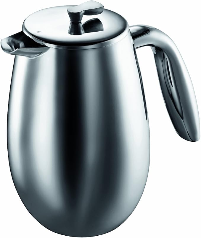 Bodum Columbia - Insulated French Press Coffee Maker - Dishwasher Safe - Stainless Steel - Stainless Steel Matt - 3 Cups/0.35l