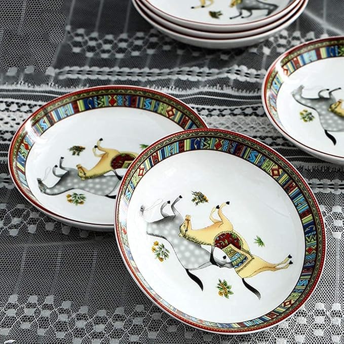 Ceramic Dinnerware SetCereal Bowls and Soup Bowls/Ceramic Bone China Porcelain Dinner Plate Set Sets - 58 Pieces