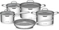 G21 Gourmet Miracle Cookware Set with Strainer 9 Pieces Stainless Steel/Greblon