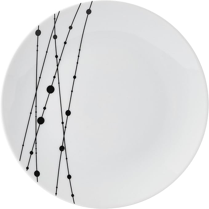 Studio Nova Linear Symphony 12 Piece Dinnerware Plate Bowl Set Service for 4