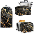 Black Marble Kitchen Appliance Cover Set - Universal Blender Slow Cooker Toaster &amp Waffle Maker Covers