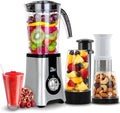 Uten 5-in-1 Smoothie Blender 42 oz/1.25L Multi-Functional Mixer Smoothie Maker Juicer Grinder with 304 Stainless Steel Blades BPA-Free Dishwasher Safe Includes 3 Blender Cups &amp 2 Travel Bot