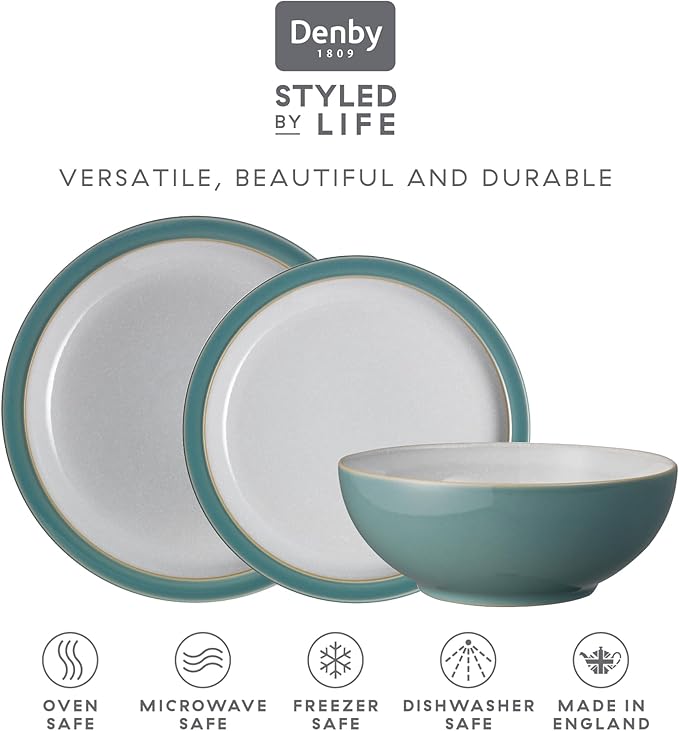 Denby Elements Fern Green 12 Pc Tableware Set