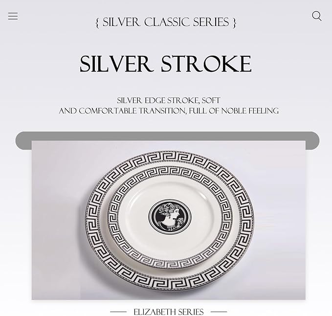 European Style Dinnerware Set Service for 2 Bone China Dinnerware Sets Unbreakable Porcelain Dinner Sets Coffee Cup and Saucer Tableware Set Steak Dinner Plates Dish Set (8Pcs)