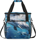 Ocean Sea Dolphin Coffee Maker Carrying Bag Portable Travel Storage Tote Bag Compatible with K-Mini or K-Mini Plus Single Serve Coffee Brewer Carrying Case with Multiple Pockets &amp Shoulder Strap