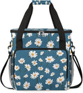 Daisy Printed Floral Coffee Maker Travel Bag for K-Mini or K-Mini Plus Single Serve Coffee Brewer Portable Storage Tote Case for Tarvel