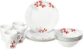 Gibson Scarlet Leaves 12 pc Dinnerware Set