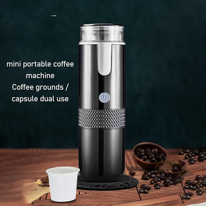 Focket Portable Coffee Maker Cordless Rechargeable Mini Electric Espresso Machine Handheld Auto Coffee Machine for Camping Driving Home and Office