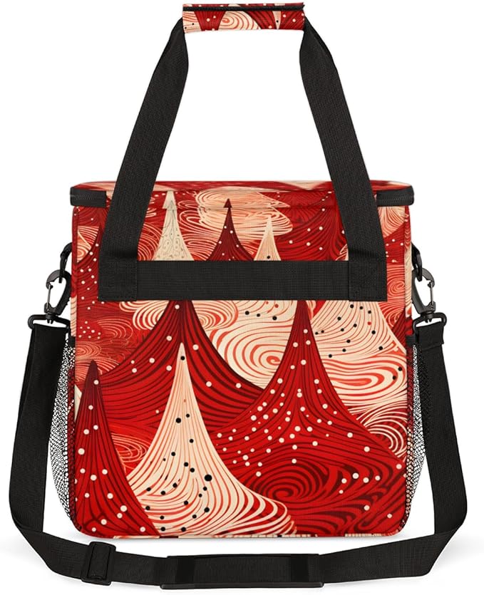 Mystical Christmas Tree Coffee Maker Carrying Bag Travel Storage Bag Compatible with K-Mini or K-Mini Plus Single Serve Coffee Brewer Carrying Case with Multiple Pockets &amp Shoulder Strap