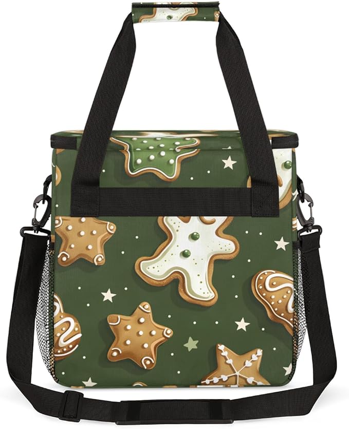 Graffiti Gingerbread Man Coffee Maker Carrying Bag Travel Storage Bag Compatible with K-Mini or K-Mini Plus Single Serve Coffee Brewer Carrying Case with Multiple Pockets &amp Shoulder Strap