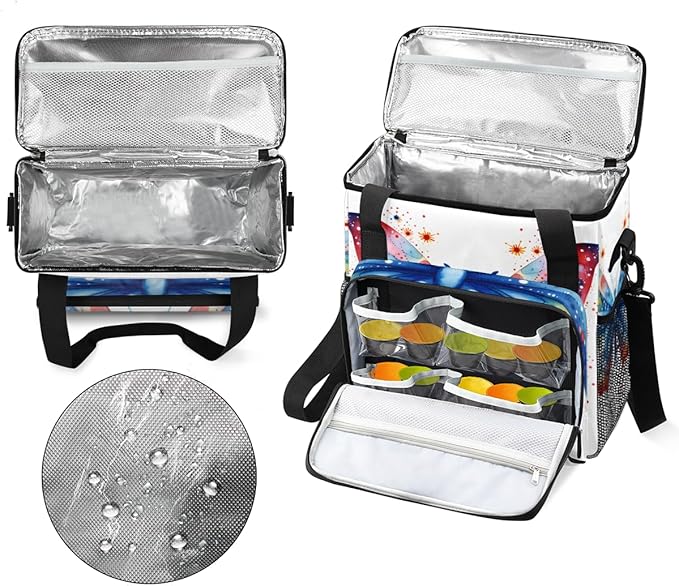 Abstract Butterfly Coffee Maker Carrying Bag Cute Butterfly Travel Storage Bag Compatible with K-Mini or K-Mini Plus Single Serve Coffee Brewer Carrying Case with Multiple Pockets &amp Shoulder Str