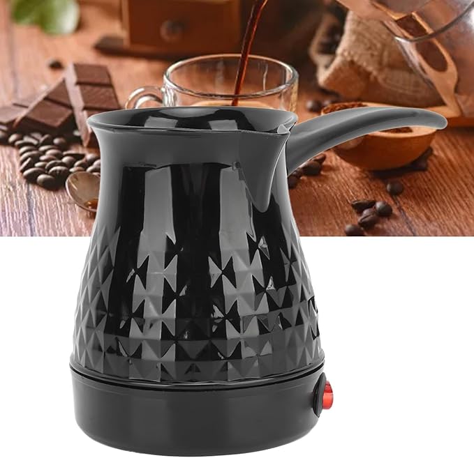 Diydeg Turkish Coffee Maker 600ml Stainless Steel Electric Turkish Coffee Pot with Removable Anti Scald Handle Arabic Greek Coffee Maker Machine Even Heating for Turkish Coffee