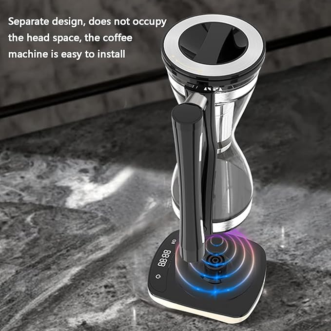 Syphon Vacuum Coffee Maker Glass Electric Siphon Pot 3 Adjustable Gears Intelligent Heat Preservation 240ml Capacity for Use At Home Coffee Shops Offices &amp Other Places