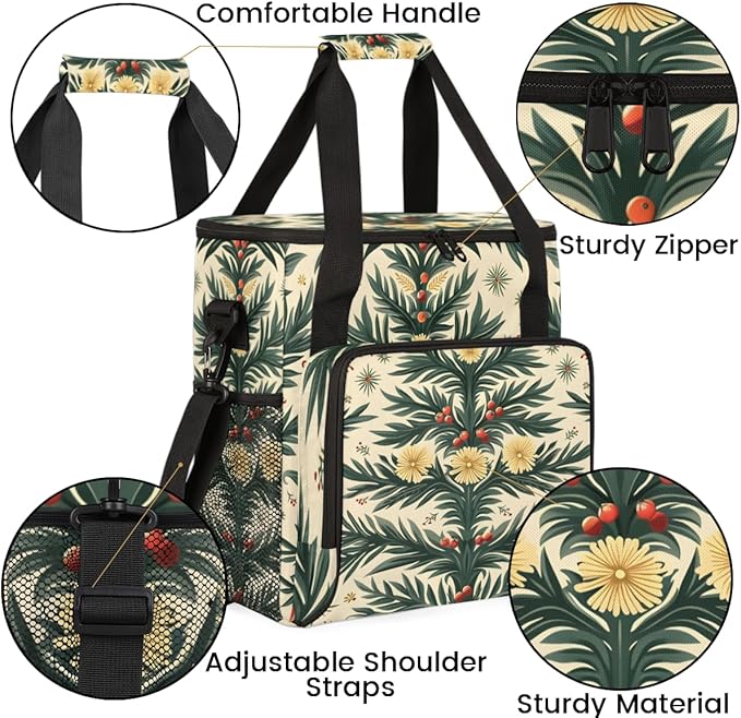 Christmas Festivals Coffee Maker Carrying Bag Mystical Tree Travel Storage Bag Compatible with K-Mini or K-Mini Plus Single Serve Coffee Brewer Carrying Case with Multiple Pockets &amp Shoulder Str
