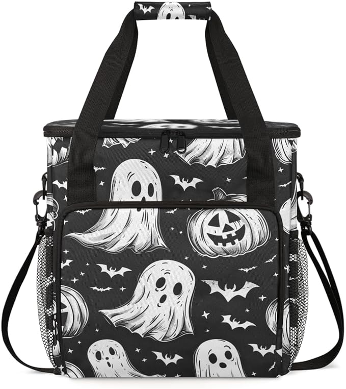 Gothic Pumpkin Coffee Maker Carrying Bag Magical Pumpkin Travel Storage Bag Compatible with K-Mini or K-Mini Plus Single Serve Coffee Brewer Carrying Case with Multiple Pockets &amp Shoulder Strap