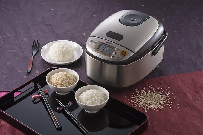 Zojirushi NS-LHC05 Micom Rice Cooker &amp Warmer Stainless Dark Brown 3 Cups Uncooked