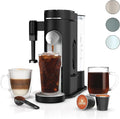 Ninja PB051 Pods &amp Grounds Specialty Single-Serve Coffee Maker Compatible with K-Cups Built-In Milk Frother 6-oz. Cup to 24-oz. Travel Mug Sizes Black (Renewed)
