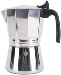 Octagonal Stovetop Coffee Maker Stainless Steel Even Heat Distribution Safe Material Compatible with Gas Stove and Induction Cookers Produces Rich Italian Coffee (300ML)